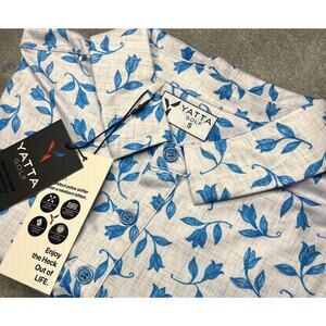 Yatta Golf Mens Small Polo‎ Shirt Coastal Flower New